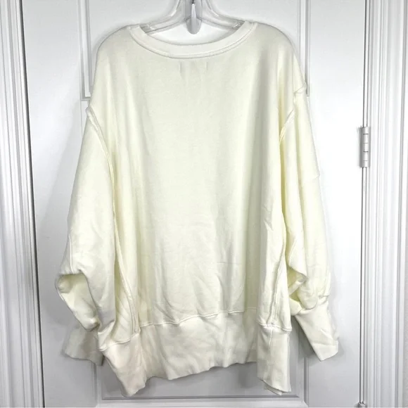 FREE PEOPLE We The Free NEW Camden Sweatshirt Size L White - Picture 10 of 12